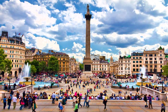 Photograph of Trafalgar Square - a hectare of land