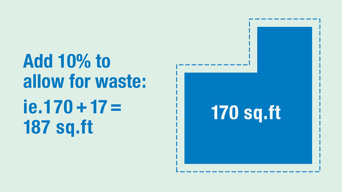 How to add 10% surplus to allow for waste